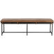 Zancor Gunmetal / Tan Leather Bench